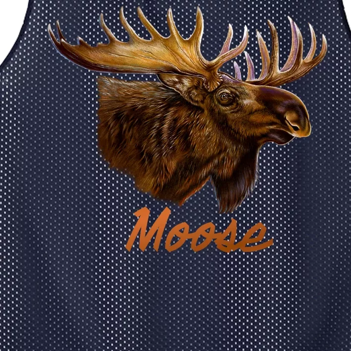 Wildlife - Moose Head Portrait Mesh Reversible Basketball Jersey Tank