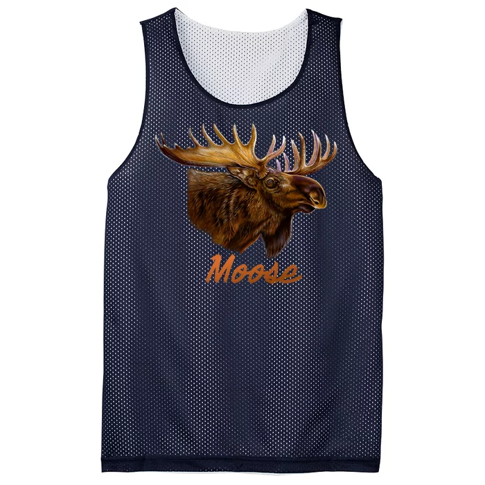 Wildlife - Moose Head Portrait Mesh Reversible Basketball Jersey Tank