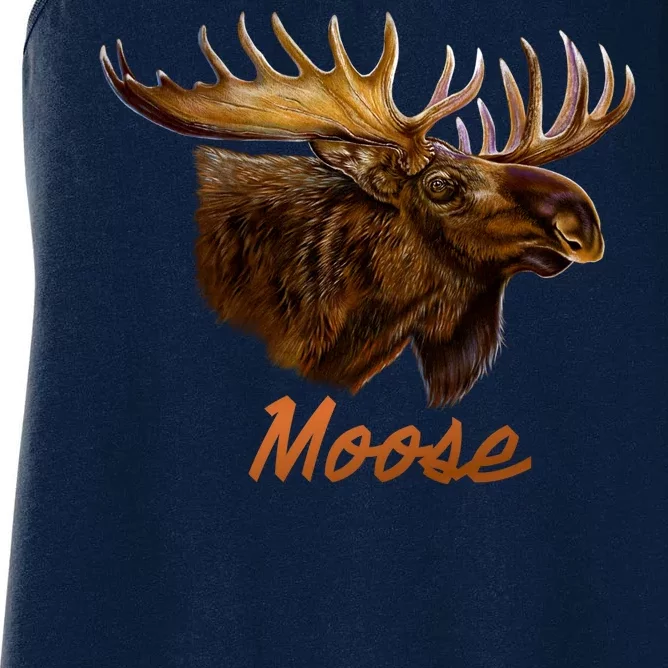 Wildlife - Moose Head Portrait Women's Racerback Tank