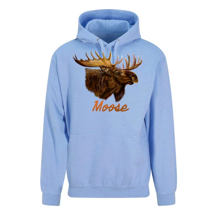 Wildlife - Moose Head Portrait Unisex Surf Hoodie