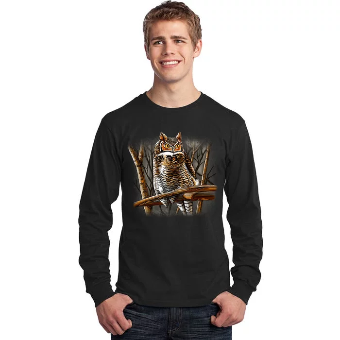 Wildlife - Owl Perched Tall Long Sleeve T-Shirt