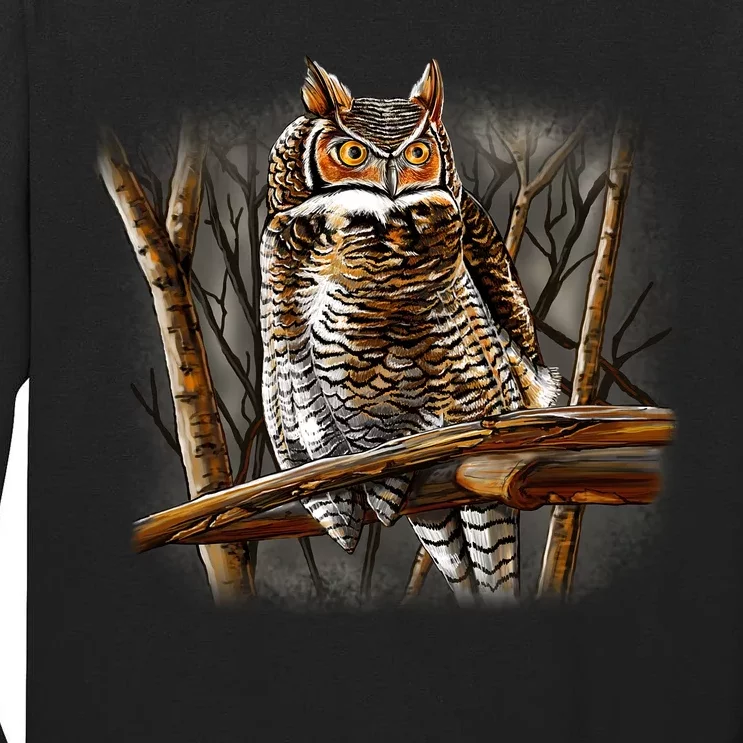 Wildlife - Owl Perched Tall Long Sleeve T-Shirt