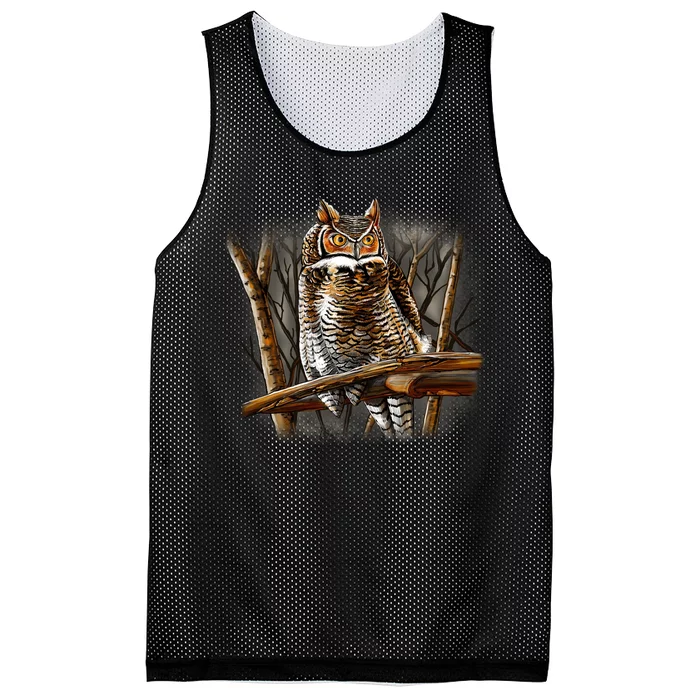 Wildlife - Owl Perched Mesh Reversible Basketball Jersey Tank