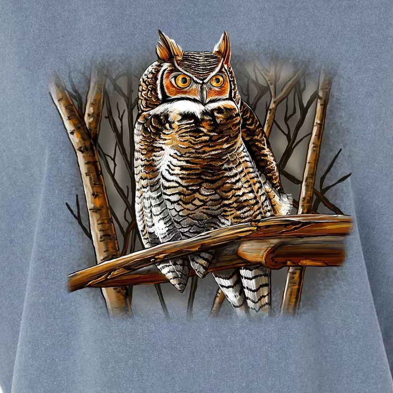 Wildlife - Owl Perched Garment-Dyed Women's Muscle Tee