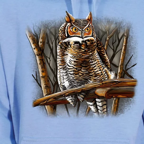 Wildlife - Owl Perched Unisex Surf Hoodie