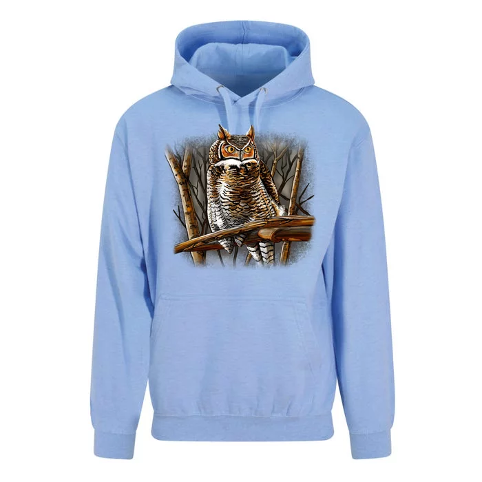 Wildlife - Owl Perched Unisex Surf Hoodie