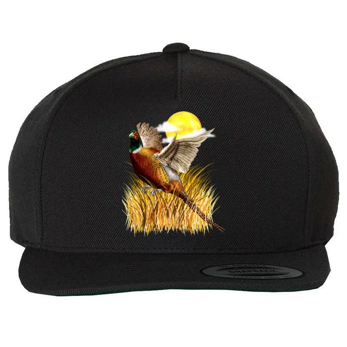 Wildlife - Pheasant Bird Portrait Wool Snapback Cap