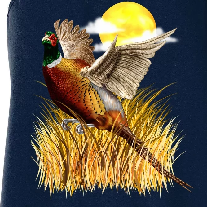 Wildlife - Pheasant Bird Portrait Women's Racerback Tank