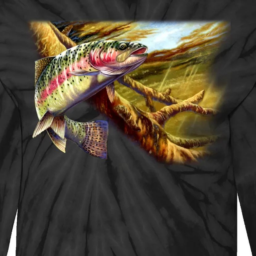 Wildlife - Rainbow Trout Tie-Dye Long Sleeve Shirt