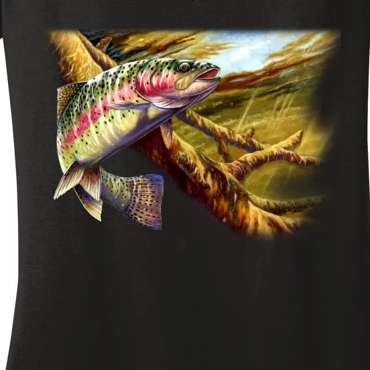 Wildlife - Rainbow Trout Women's V-Neck T-Shirt