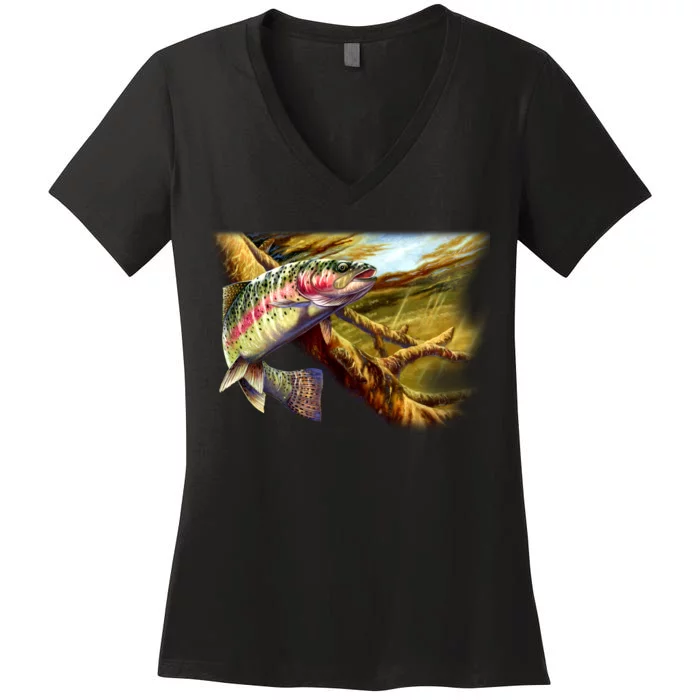 Wildlife - Rainbow Trout Women's V-Neck T-Shirt