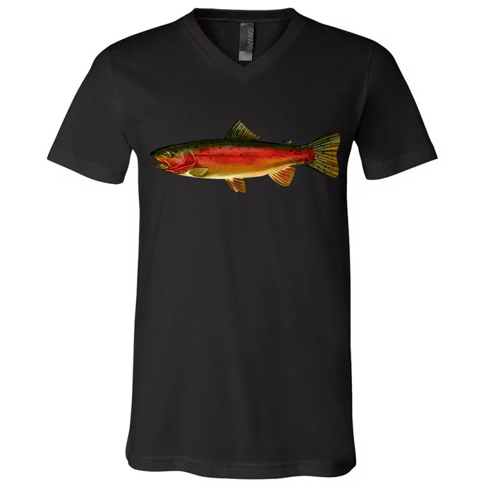 Wildlife - Rainbow Trout Side V-Neck T-Shirt