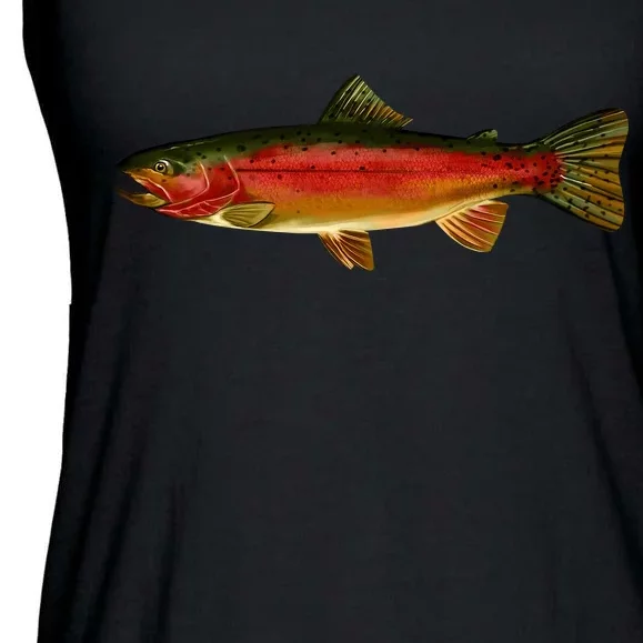 Wildlife - Rainbow Trout Side Ladies Essential Flowy Tank