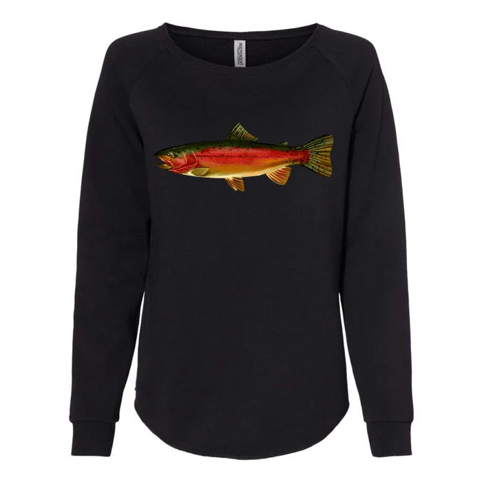 Wildlife - Rainbow Trout Side Womens California Wash Sweatshirt