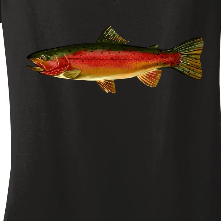 Wildlife - Rainbow Trout Side Women's V-Neck T-Shirt