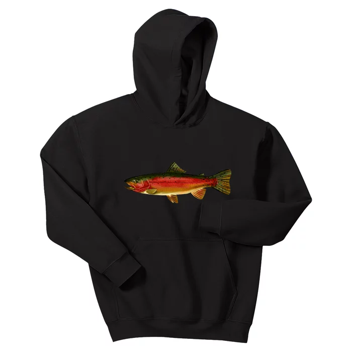 Wildlife - Rainbow Trout Side Kids Hoodie