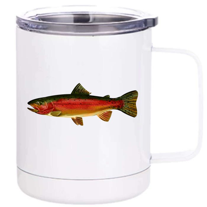 Wildlife - Rainbow Trout Side Front & Back 12oz Stainless Steel Tumbler Cup