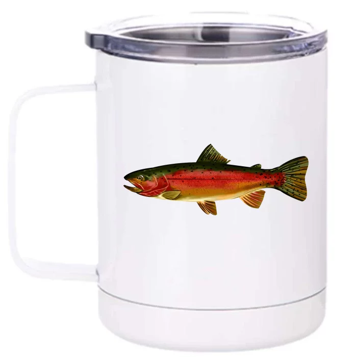 Wildlife - Rainbow Trout Side Front & Back 12oz Stainless Steel Tumbler Cup