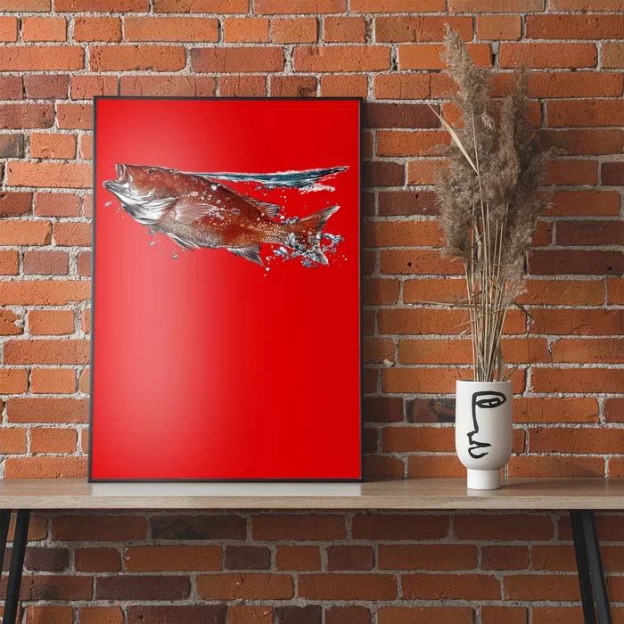 Wildlife - Red Snapper Surfacing Poster