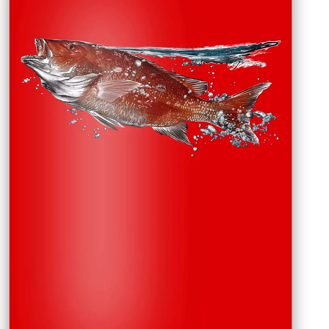 Wildlife - Red Snapper Surfacing Poster