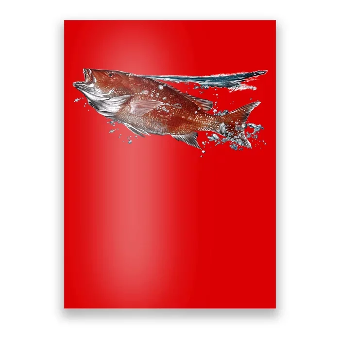 Wildlife - Red Snapper Surfacing Poster