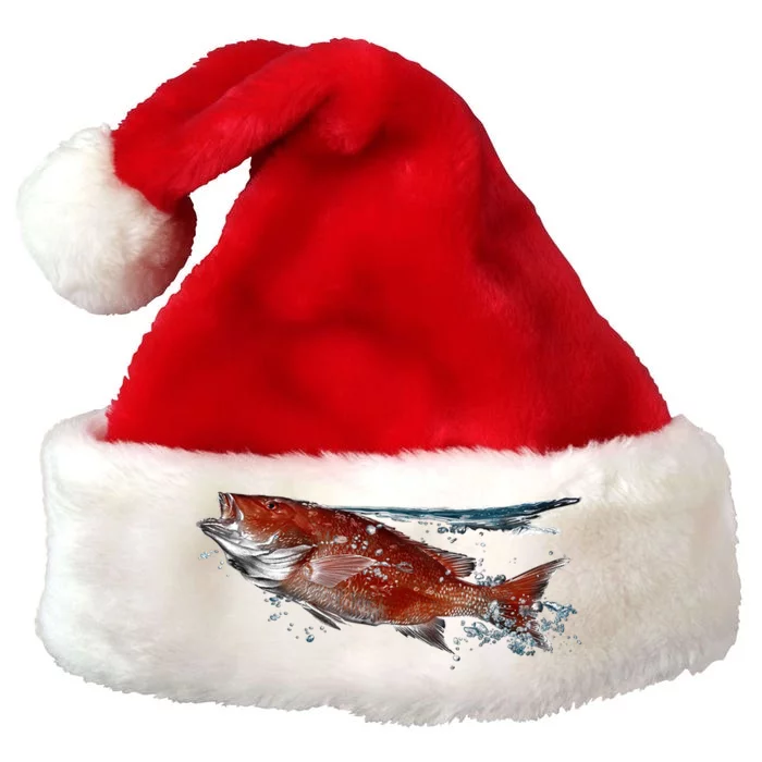 Wildlife - Red Snapper Surfacing Premium Christmas Santa Hat