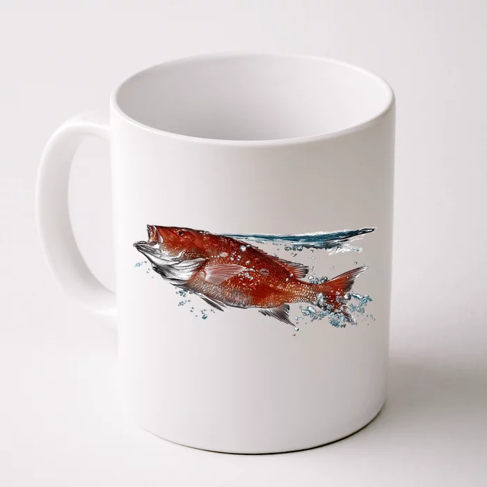 Wildlife - Red Snapper Surfacing Front & Back Coffee Mug