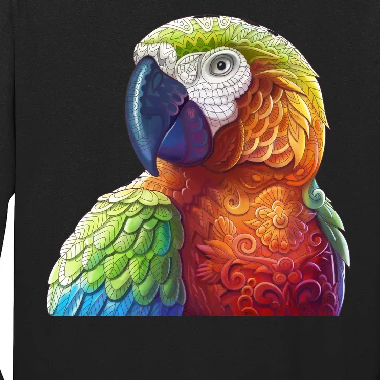 Wildlife - Scarlet Macaw Ara Parrot Long Sleeve Shirt