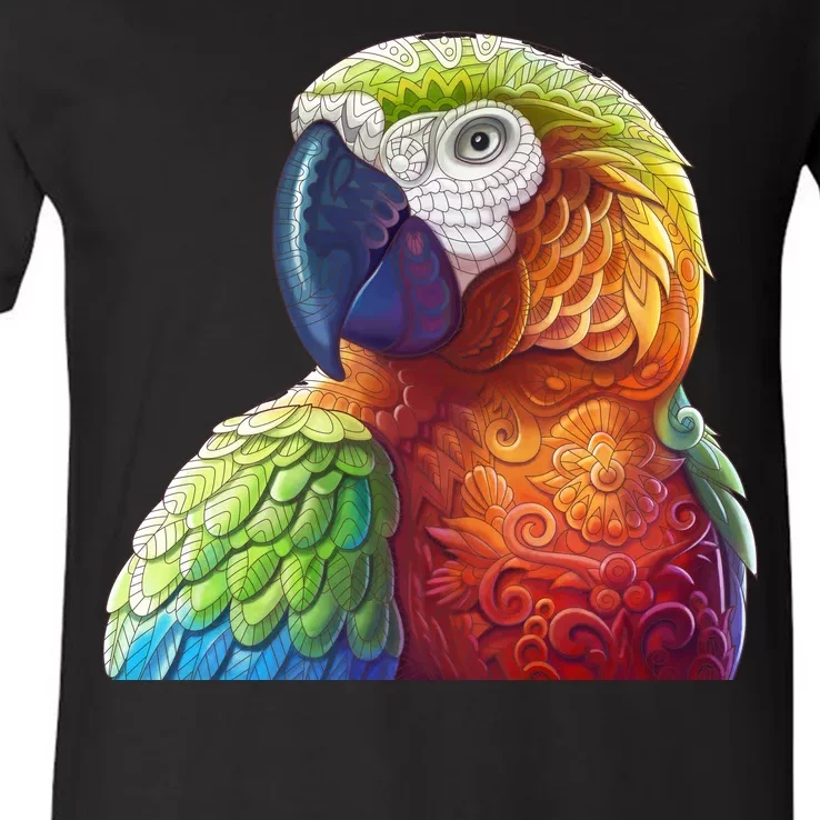 Wildlife - Scarlet Macaw Ara Parrot V-Neck T-Shirt