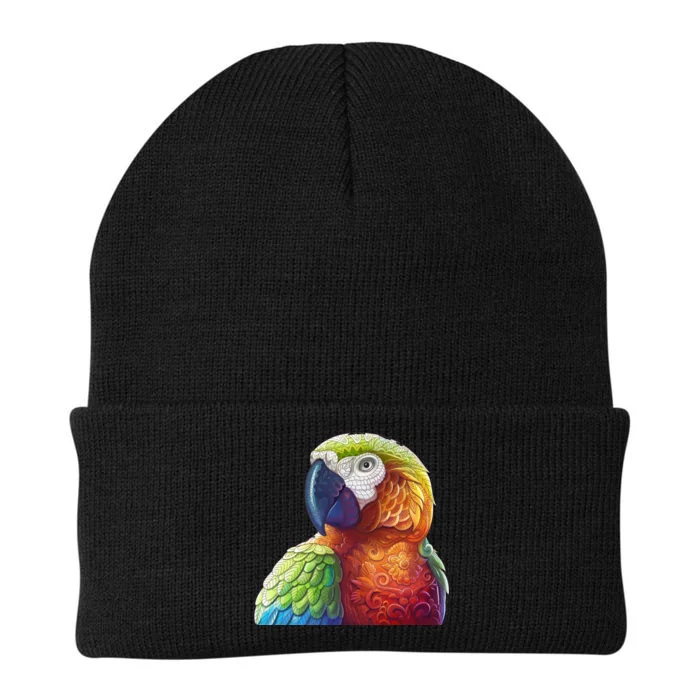 Wildlife - Scarlet Macaw Ara Parrot Knit Cap Winter Beanie