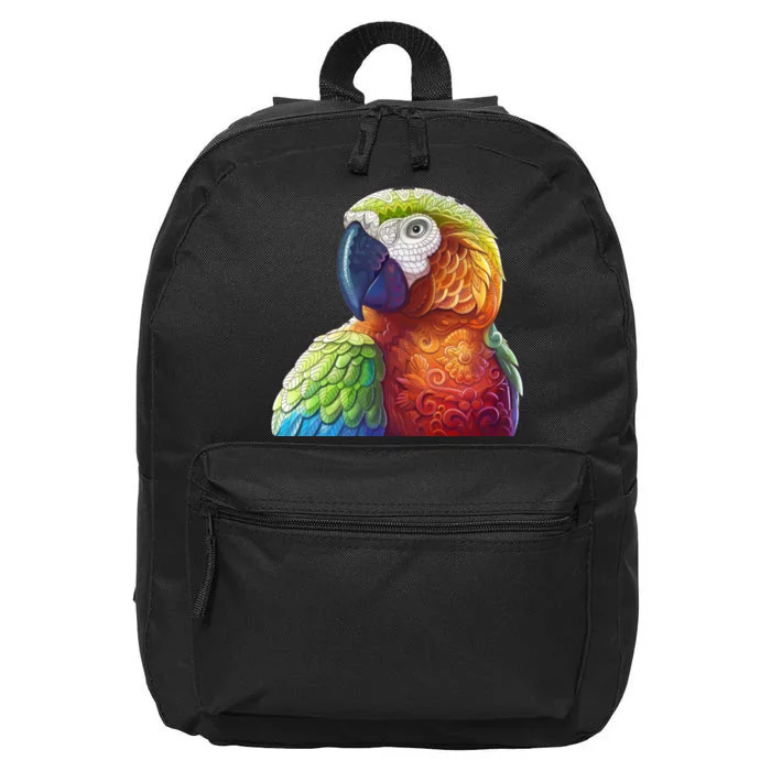 Wildlife - Scarlet Macaw Ara Parrot 16 in Basic Backpack