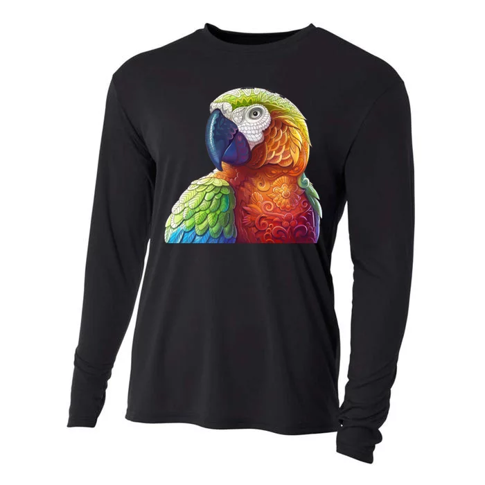 Wildlife - Scarlet Macaw Ara Parrot Cooling Performance Long Sleeve Crew