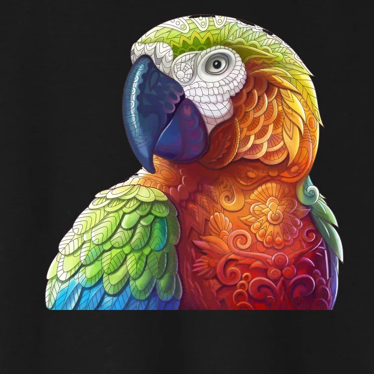 Wildlife - Scarlet Macaw Ara Parrot Women's Crop Top Tee