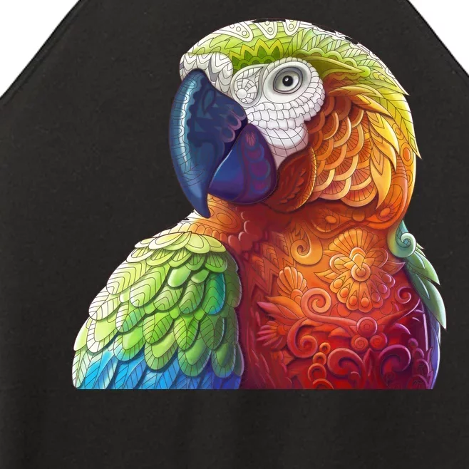 Wildlife - Scarlet Macaw Ara Parrot Women’s Perfect Tri Rocker Tank