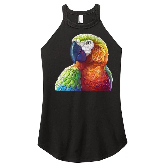 Wildlife - Scarlet Macaw Ara Parrot Women’s Perfect Tri Rocker Tank