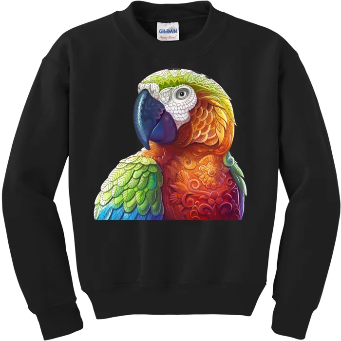 Wildlife - Scarlet Macaw Ara Parrot Kids Sweatshirt