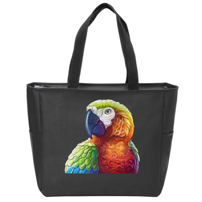 Wildlife - Scarlet Macaw Ara Parrot Zip Tote Bag