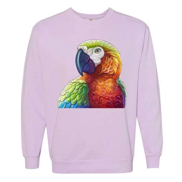 Wildlife - Scarlet Macaw Ara Parrot Garment-Dyed Sweatshirt