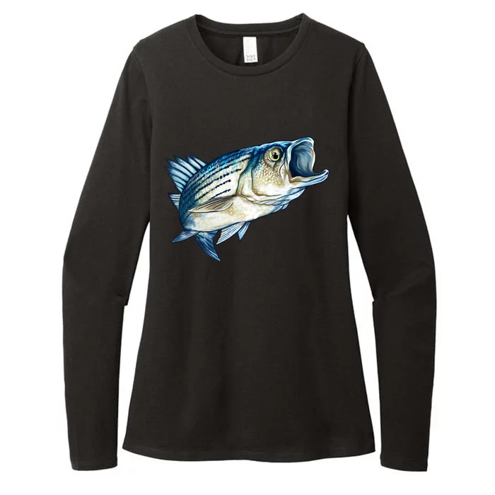 Wildlife - Striped Bass Womens CVC Long Sleeve Shirt