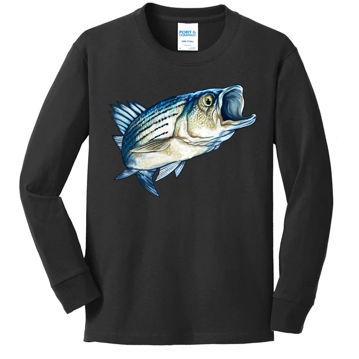 Wildlife - Striped Bass Kids Long Sleeve Shirt