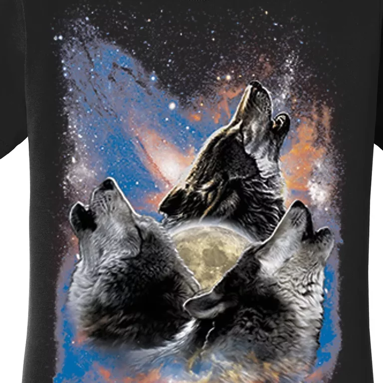 Wildlife - Three Space Wolves Women's T-Shirt