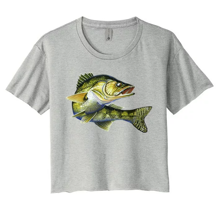 Wildlife - Walleye Women's Crop Top Tee