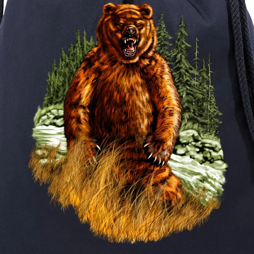 Wildlife - Wild Bear Portrait Drawstring Bag