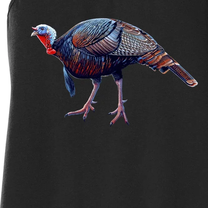 Wildlife - Wild Turky Walking Women's Racerback Tank