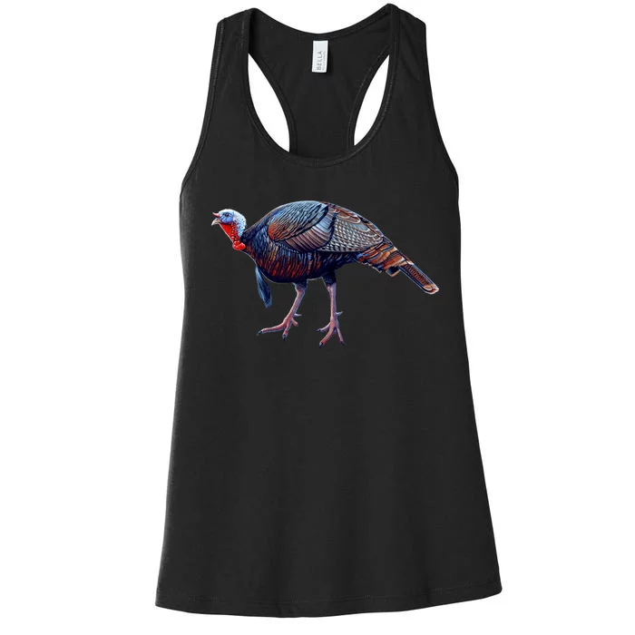 Wildlife - Wild Turky Walking Women's Racerback Tank