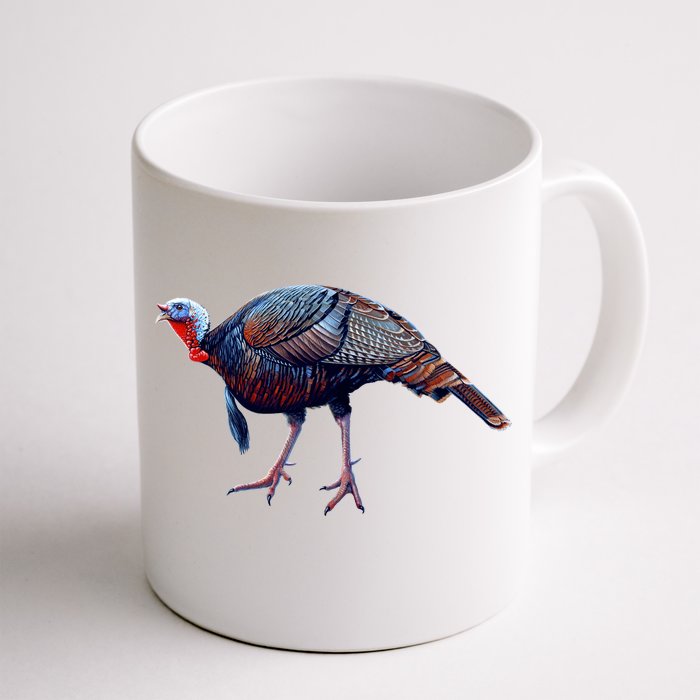 Wildlife - Wild Turky Walking Front & Back Coffee Mug