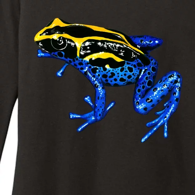 Wildlife - Yellow And Blue Frog Womens CVC Long Sleeve Shirt