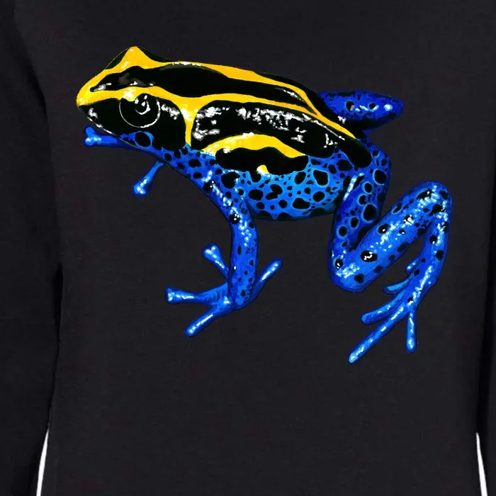 Wildlife - Yellow And Blue Frog Womens California Wash Sweatshirt