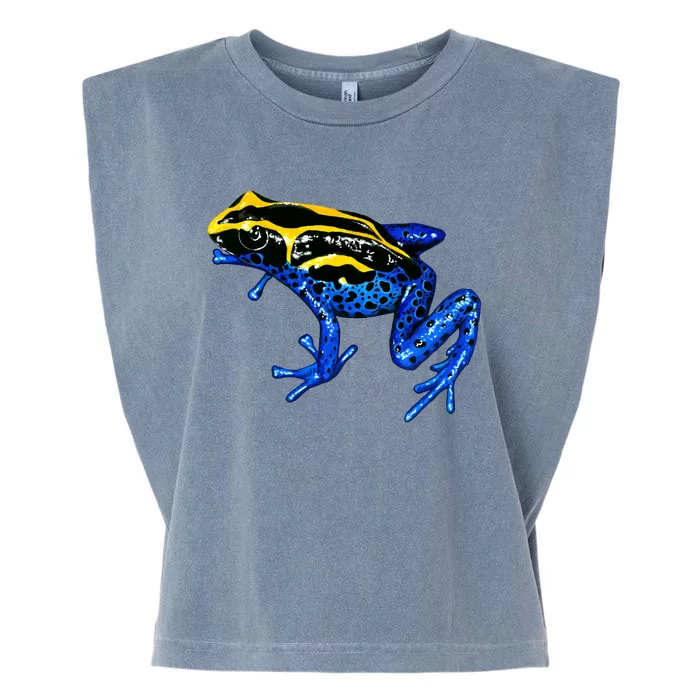 Wildlife - Yellow And Blue Frog Garment-Dyed Women's Muscle Tee