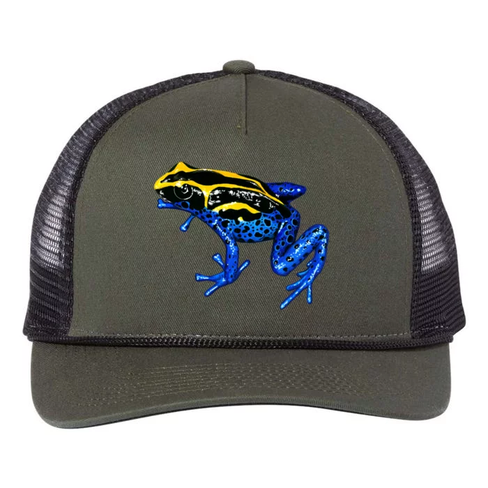 Wildlife - Yellow And Blue Frog Retro Rope Trucker Hat Cap